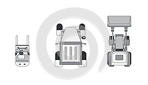 Agricultural machinery top view