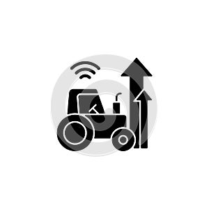 Agricultural modernization black glyph icon