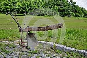 Agricultural old manual plow