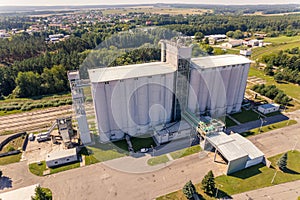 Agricultural products magazines in Lubycza Krolewska. Fields forests and villages. Vast modern farmscape. Food industry