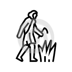 agricultural revolution human evolution line icon vector illustration