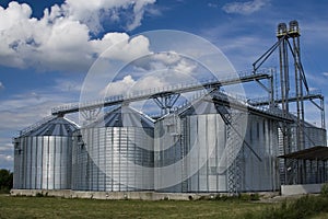 Agricultural silo the afield.