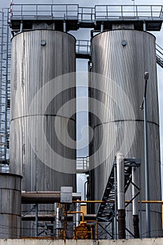Agricultural silo outdoors