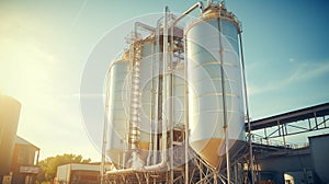 Agricultural Silos for storage and drying of grains, wheat, corn, soy, sunflower. Storage of agricultural production.