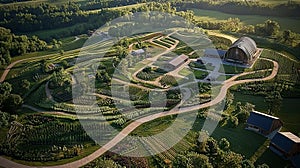 Agricultural systems that use biowaste to create biofertilizers and bioenergy. photo