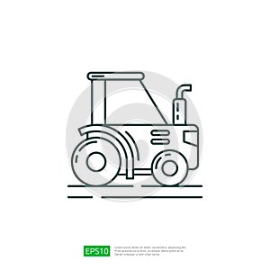 Agricultural tractor Farming Line icon