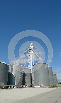 Agriculture Bins Vertical Photograph