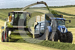 Agriculture - collecting grass for silage