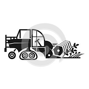 Agriculture combine icon, simple style