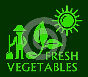 Agriculture concept green symbol