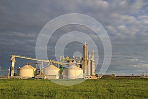 Agriculture equipment in a field