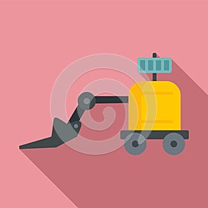 Agriculture equipment icon, flat style