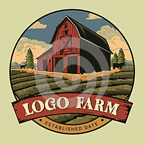 Agriculture farm logo design template