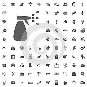 Agriculture and Farm Vector Icons Set