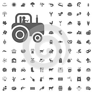 Agriculture and Farm Vector Icons Set