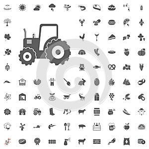 Agriculture and Farm Vector Icons Set