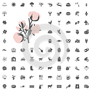 Agriculture and Farm Vector Icons Set