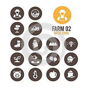 Agriculture and farming icon. Vector illustration.