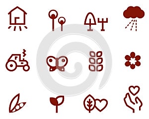 Agriculture & farming icons set