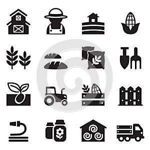 Agriculture and Farming icons set