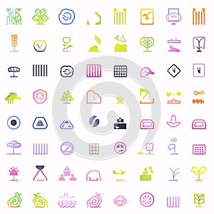 Agriculture and farming icons set on white background. Vector illustration