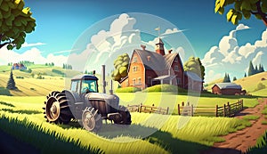 Agriculture and Farming. Rural landscape.