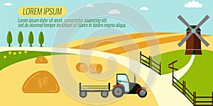Agriculture Farming and Rural landscape background.