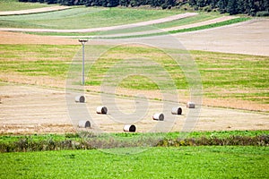 Agriculture field countryside view landscape. Rural nature of farmland