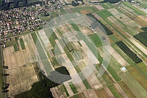 Agriculture fields seen from above