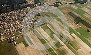 Agriculture fields seen from above