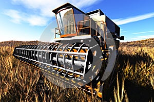 Agriculture Harvester Concept 3D render 2
