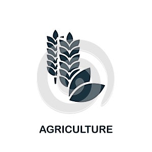 Agriculture icon symbol. Creative sign from science icons collection. Filled flat Agriculture icon for computer and mobile