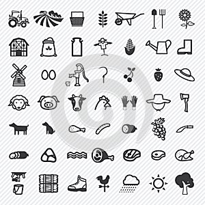 Agriculture icons set.