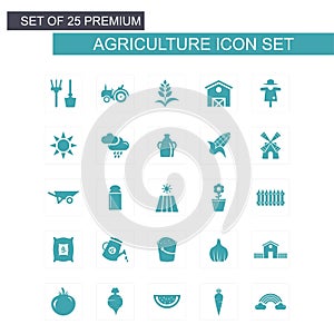 Agriculture icons set vector