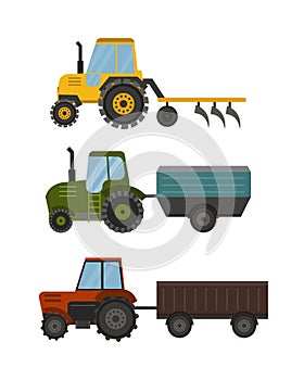 Agriculture industrial farm equipment machinery tractor combine and excavator rural machinery corn car harvesting wheel