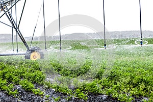 Agriculture irrigation machine with automatical irrigation process.