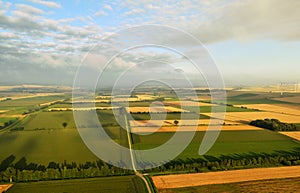 AGRICULTURE LAND FROM THE SKY IN GERMANY photo