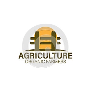 agriculture landscape design logo vector