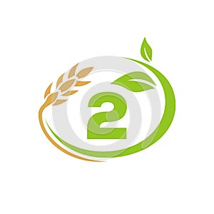 Agriculture Logo On 2 Letter Concept. Agriculture and farming logo design. Agribusiness, Eco-farm and rural country design with 2