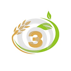 Agriculture Logo On 3 Letter Concept. Agriculture and farming logo design. Agribusiness, Eco-farm and rural country design with 3