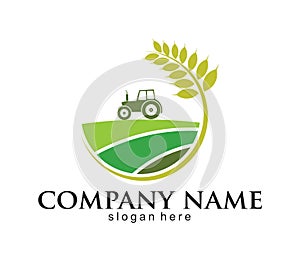 agriculture logo template, Design. Icon, Sign or Symbol. farm, nature, ecology. Vector