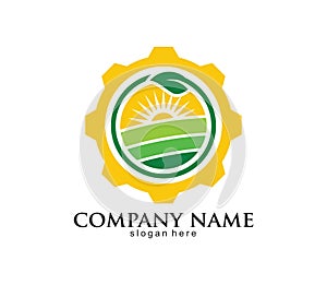 agriculture logo template, Design. Icon, Sign or Symbol. farm, nature, ecology. Vector
