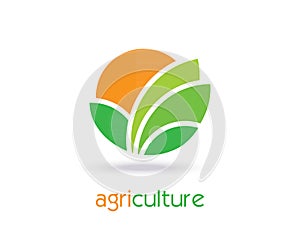 Agriculture Logo Template Design. Icon, Sign or Symbol. photo
