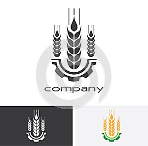 Agriculture Logo Template Design. Icon or Symbol. farm, agro company, farming. Vector flat design