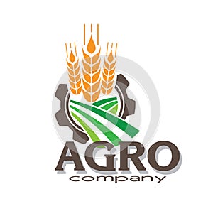 Agriculture Logo Template Design. Icon or Symbol. farm, nature, ecology. Vector flat design