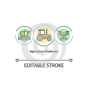 Agriculture machinery concept icon