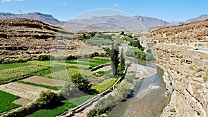 Agriculture in the Moroccan highlands.