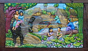 Agriculture murals Thailand