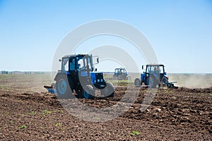 Agriculture with a tractor