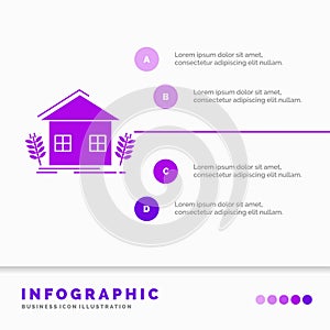 agriculture, urban, ecology, environment, farming Infographics Template for Website and Presentation. GLyph Purple icon